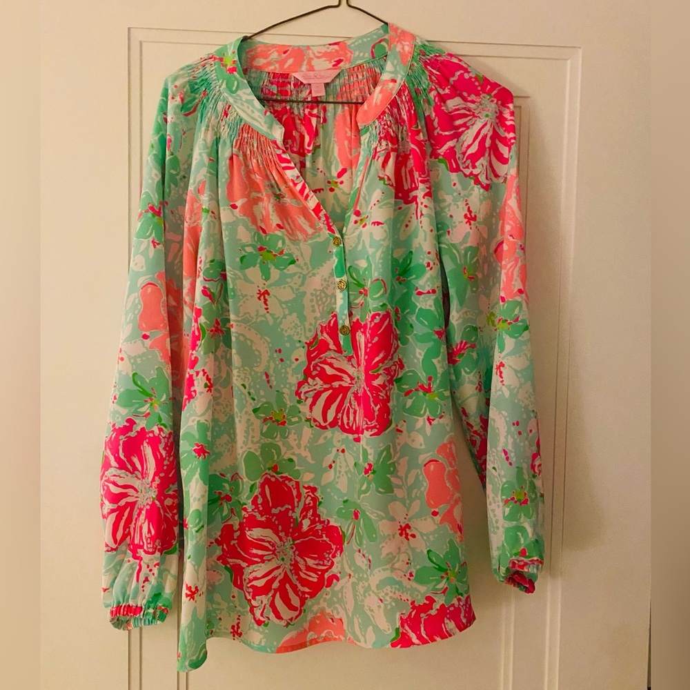 Lilly Pulitzer Elsa Silk Top in Floral